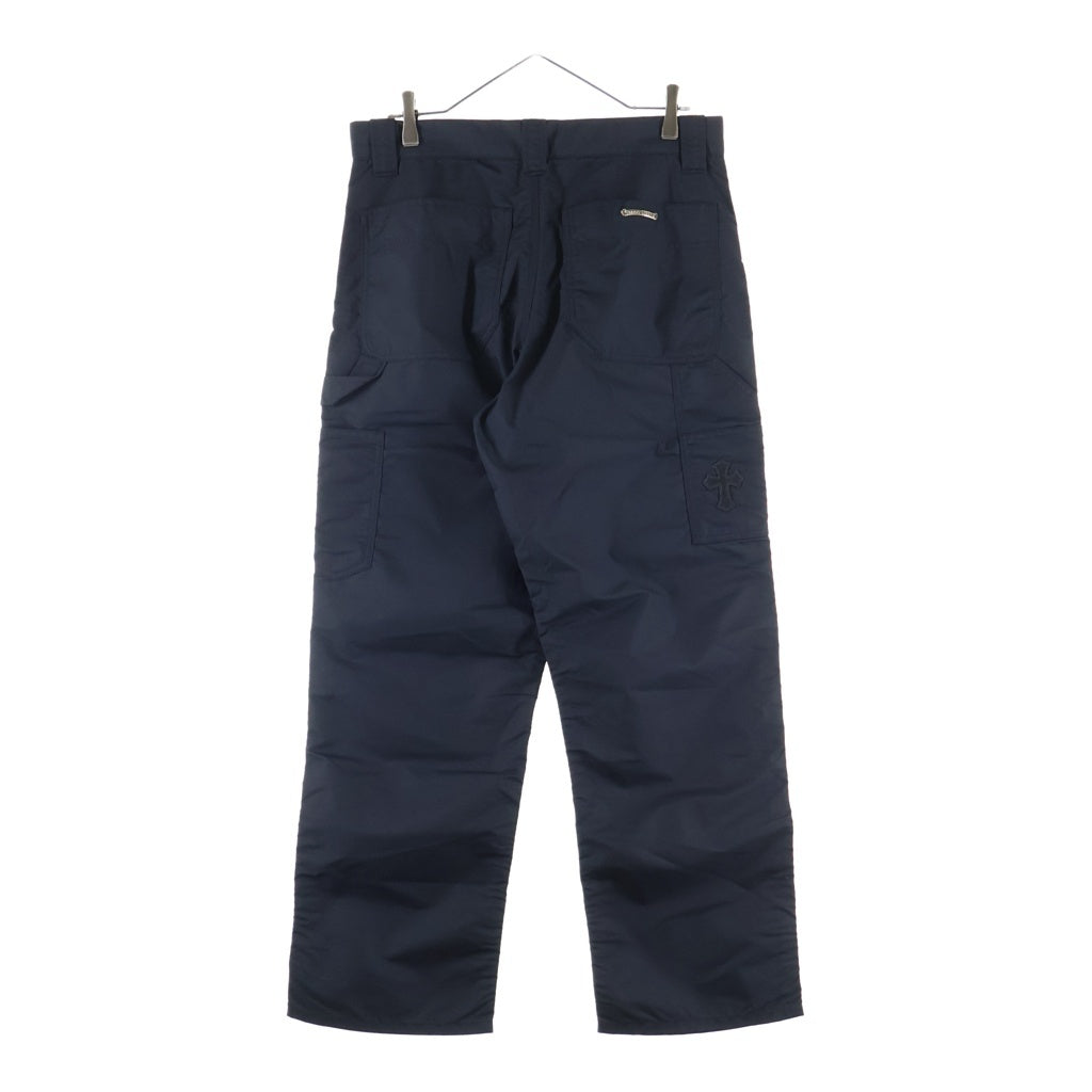 CHROME HEARTS(クロムハーツ) Carpenter Double Knee Leather Cross Patch Nylon Pants カーペンター ダブルニー レザークロスパッチ ナイロンパンツ ブラック