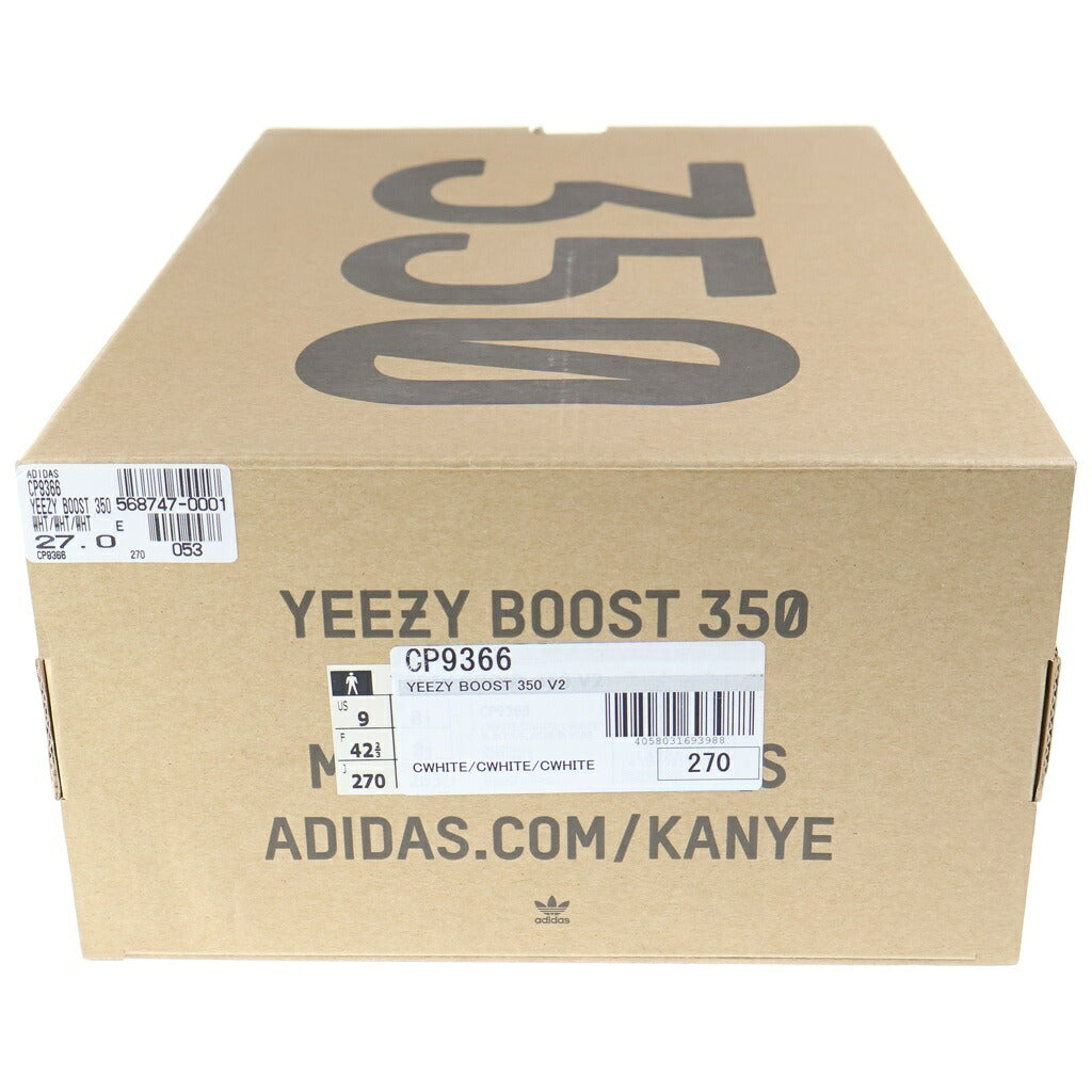adidas(アディダス) YEEZY Boost 350 Cream White イージーブースト350 V2 クリームホワイト ローカットスニーカー ホワイト US9/27cm CP9366