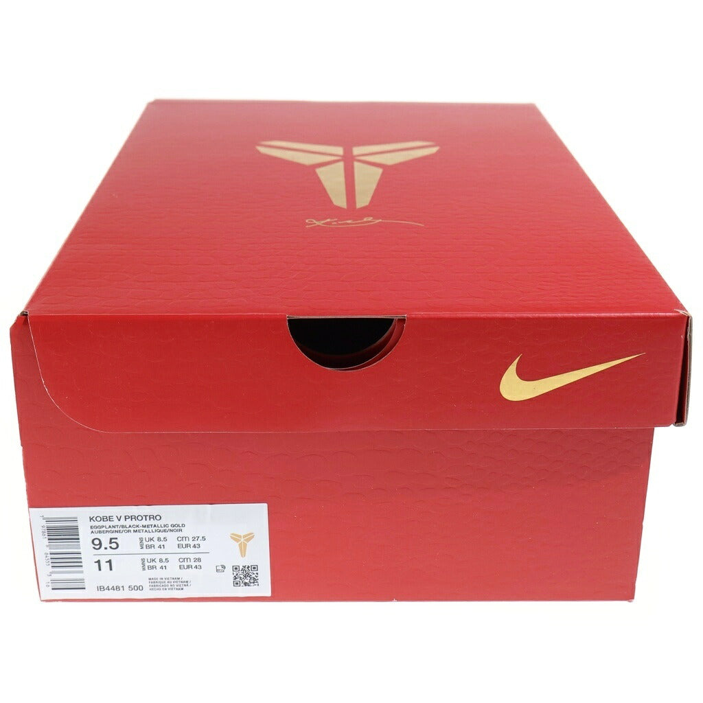 NIKE(ナイキ) KOBE 5 PROTRO Year of the Mamba Eggplant コービー5 プロトロ イヤーオブザマンバ エッグプラント ローカットスニーカー パープル/ゴールド US9.5/27.5cm IB4481-500