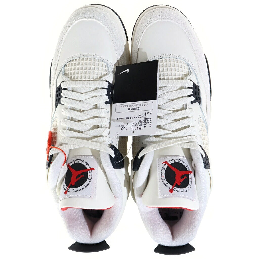 NIKE(ナイキ) AIR JORDAN 4 RETRO OG FC FLIGHT CLUB IM4002-100 エアジョーダン4 フライトクラブ ハイカットスニーカー ホワイト US10/28cm