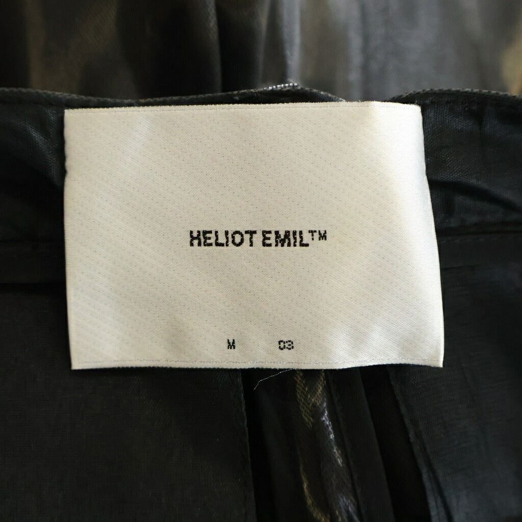 NO BRAND(ノーブランド) HELIOT EMIL Liquid Metal Trousers リキット メタル トラウザーズ ジップフライ スラックスパンツ ブラック