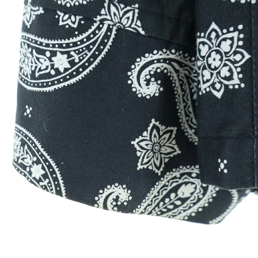 NEIGHBORHOOD(ネイバーフッド) Fixx Bandana/C-JKT ペイズリー柄 バンダナ ジップアップブルゾンジャケット ブラック ARNH-JK-M01
