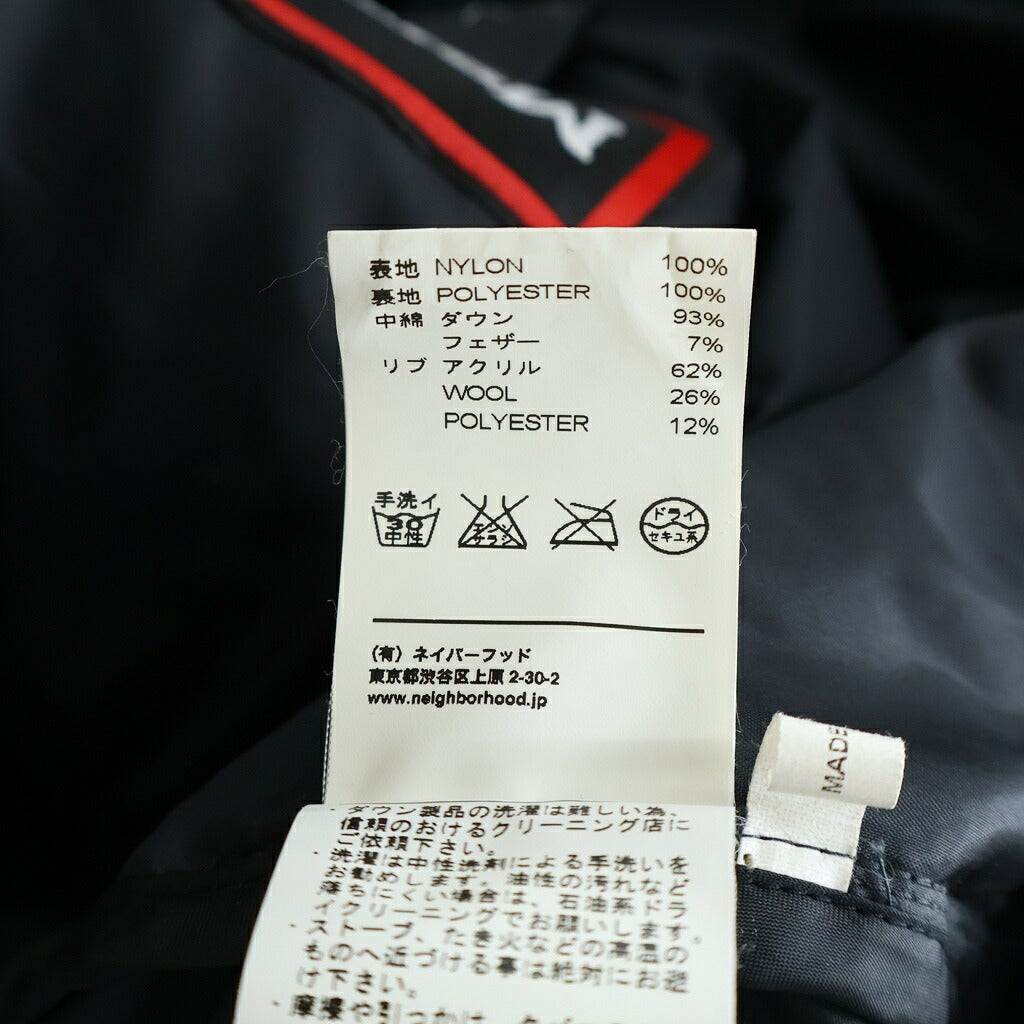 NEIGHBORHOOD(ネイバーフッド) ×MARMOT CLASSIC DOWN / N-JKT ワッペン付き ダウンジャケット ブラック 092DEMAN-JKM03