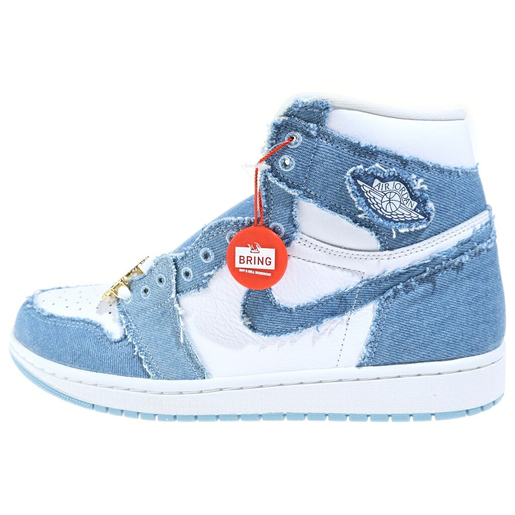 NIKE(ナイキ) WMNS AIR JORDAN1 HIGH OG DENIM DM9036-104 エアジョーダン1 デニム ウィメンズ ハイカットスニーカー インディゴ/ホワイト US11/28.0cm レディース