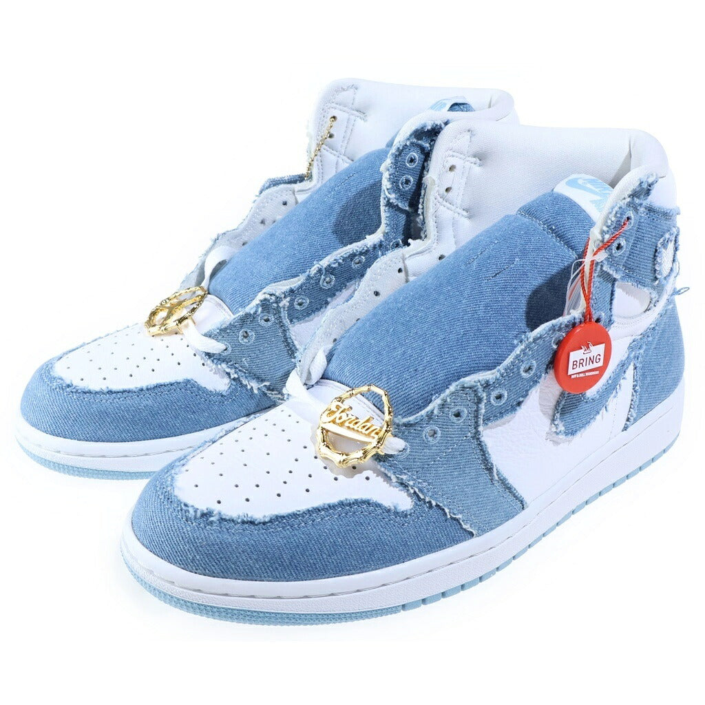 NIKE(ナイキ) WMNS AIR JORDAN1 HIGH OG DENIM DM9036-104 エアジョーダン1 デニム ウィメンズ ハイカットスニーカー インディゴ/ホワイト US11/28.0cm レディース