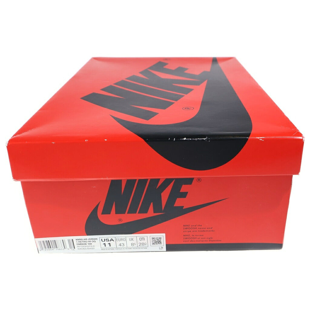 NIKE(ナイキ) WMNS AIR JORDAN1 HIGH OG DENIM DM9036-104 エアジョーダン1 デニム ウィメンズ ハイカットスニーカー インディゴ/ホワイト US11/28.0cm レディース
