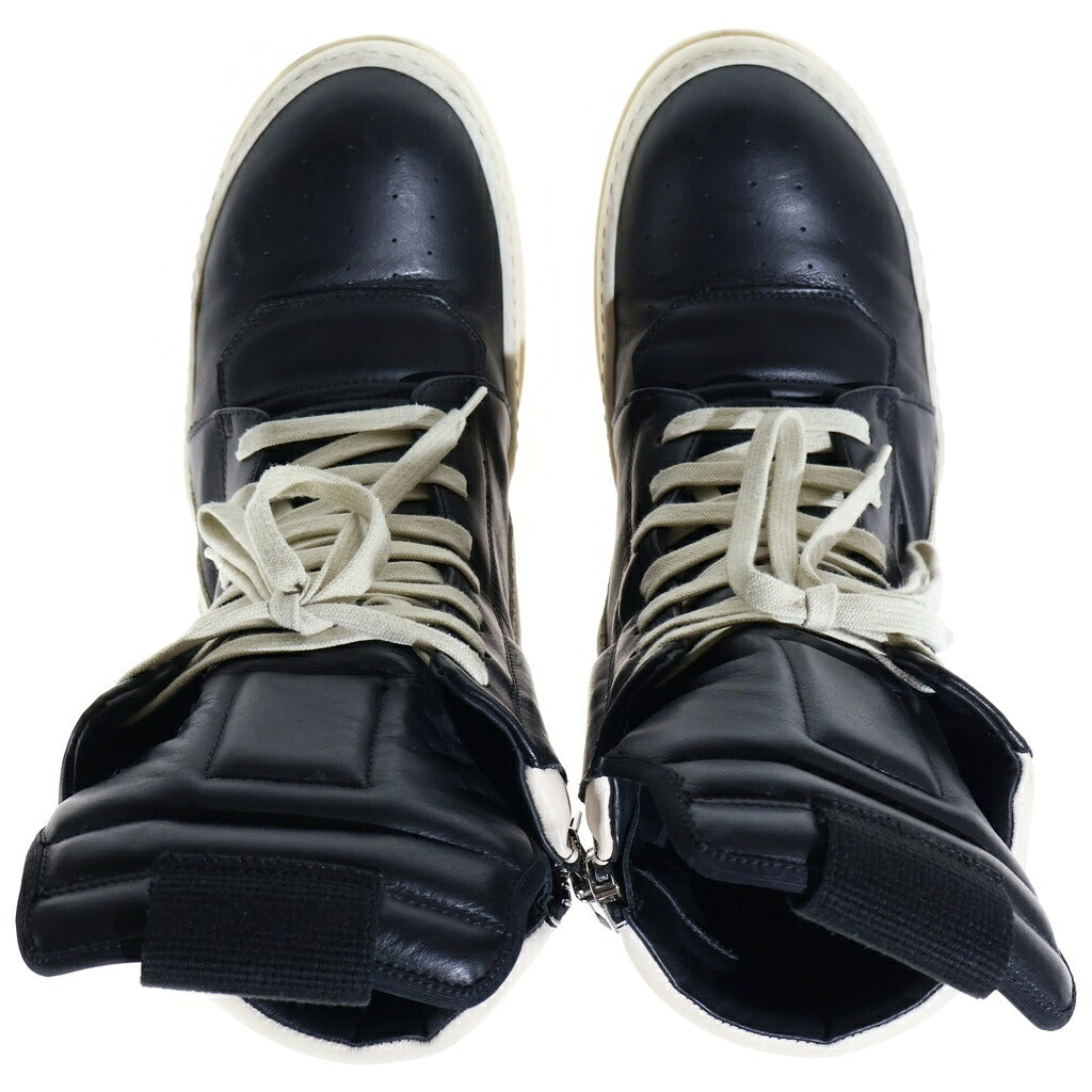 Rick Owens(リックオウエンス) Geobasket Sneaker ジオバスケットレザーハイカットスニーカー ブラック/ホワイト RU01F2894