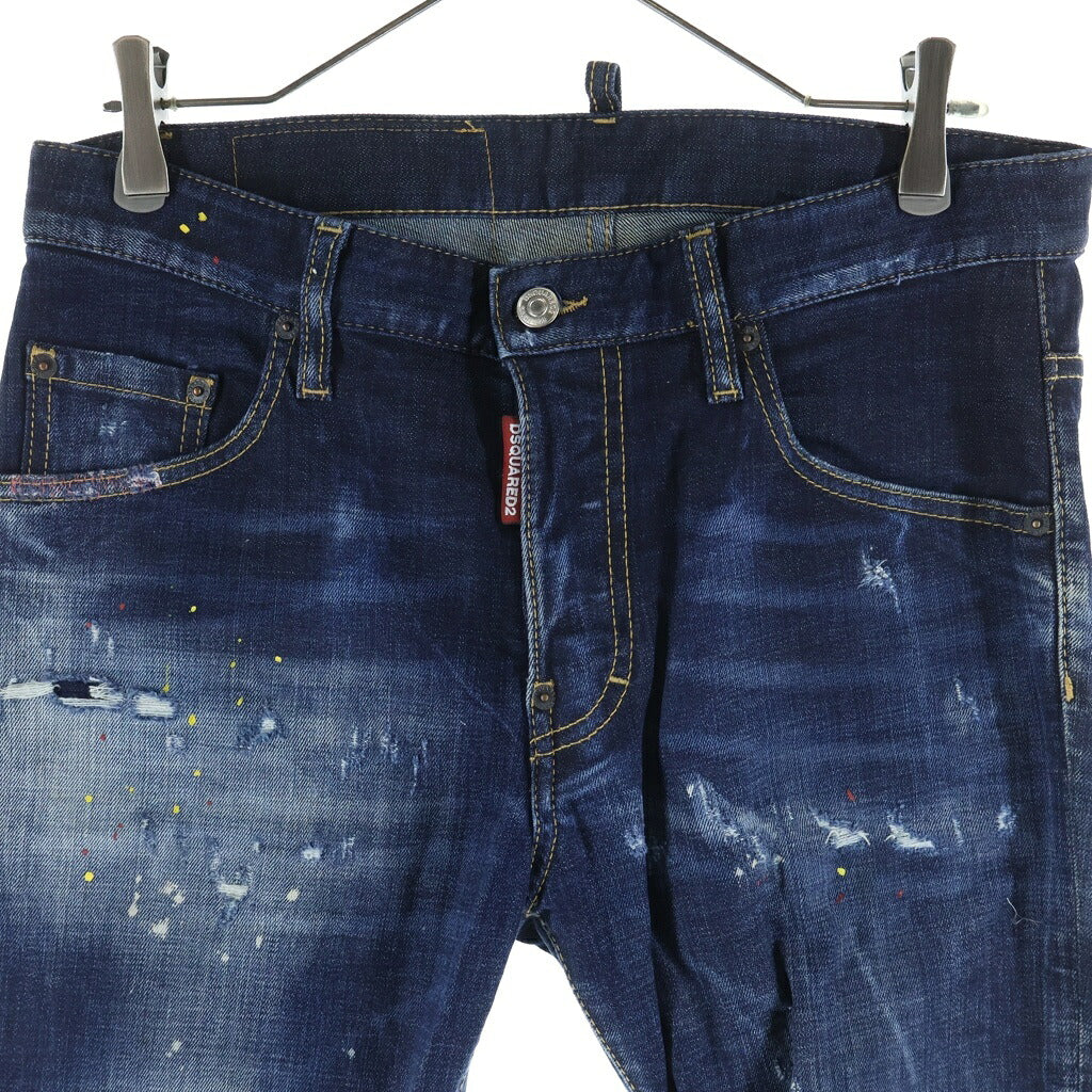 DSQUARED2(ディースクエアード) Skater Jean スケーター ジーン ボタンフライ スキニーデニム パンツ インディゴ S74LB0835