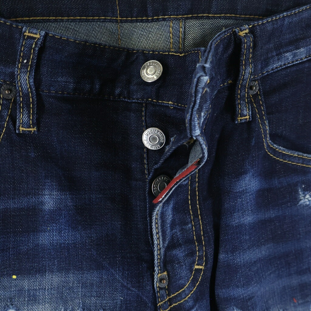 DSQUARED2(ディースクエアード) Skater Jean スケーター ジーン ボタンフライ スキニーデニム パンツ インディゴ S74LB0835