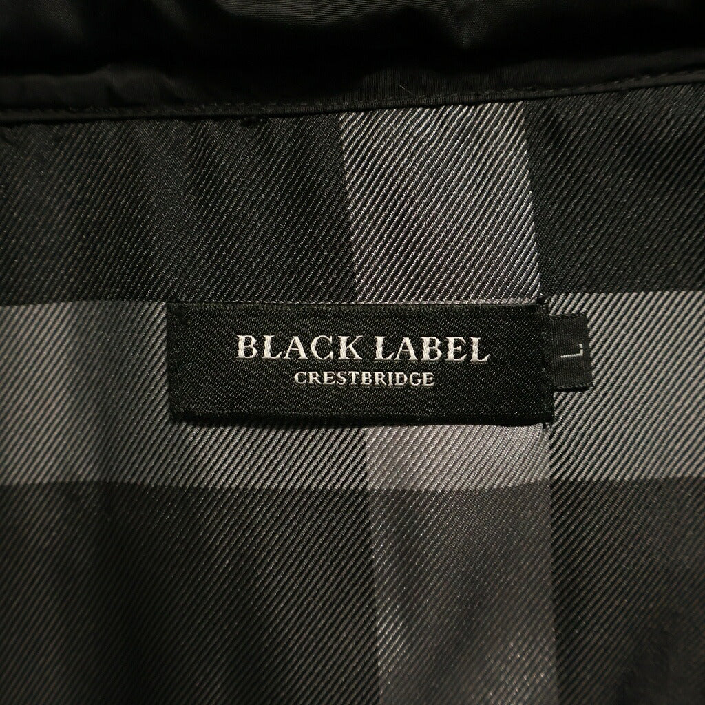 BLACK LABEL CRESTBRIDGE(ブラックレーベルクレストブリッジ) フーディー ナイロン ニットダウンベスト ブラック 51N21-820-09
