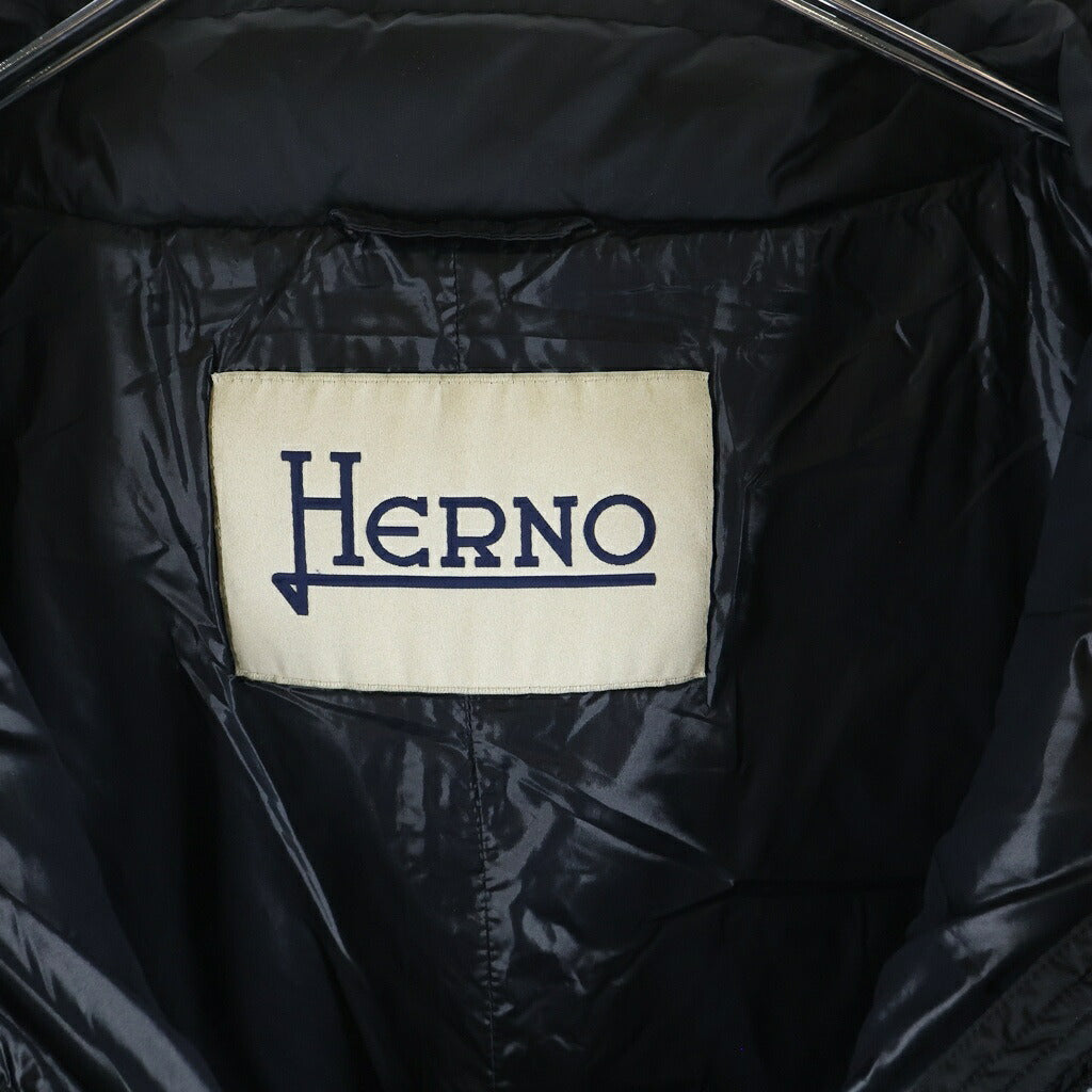 HERNO(ヘルノ) ジップアップ フード付き ダウンジャケット ブラック レディース PI0557D