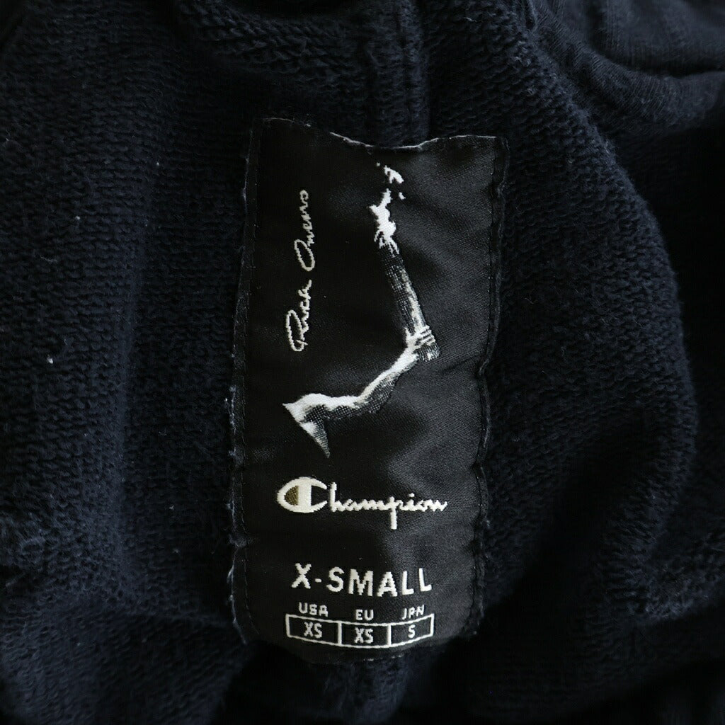 Rick Owens(リックオウエンス) 23SS ×Champion Beveled Pods チャンピオン スウェットショーツ ブラック CM01E1688-CHFE