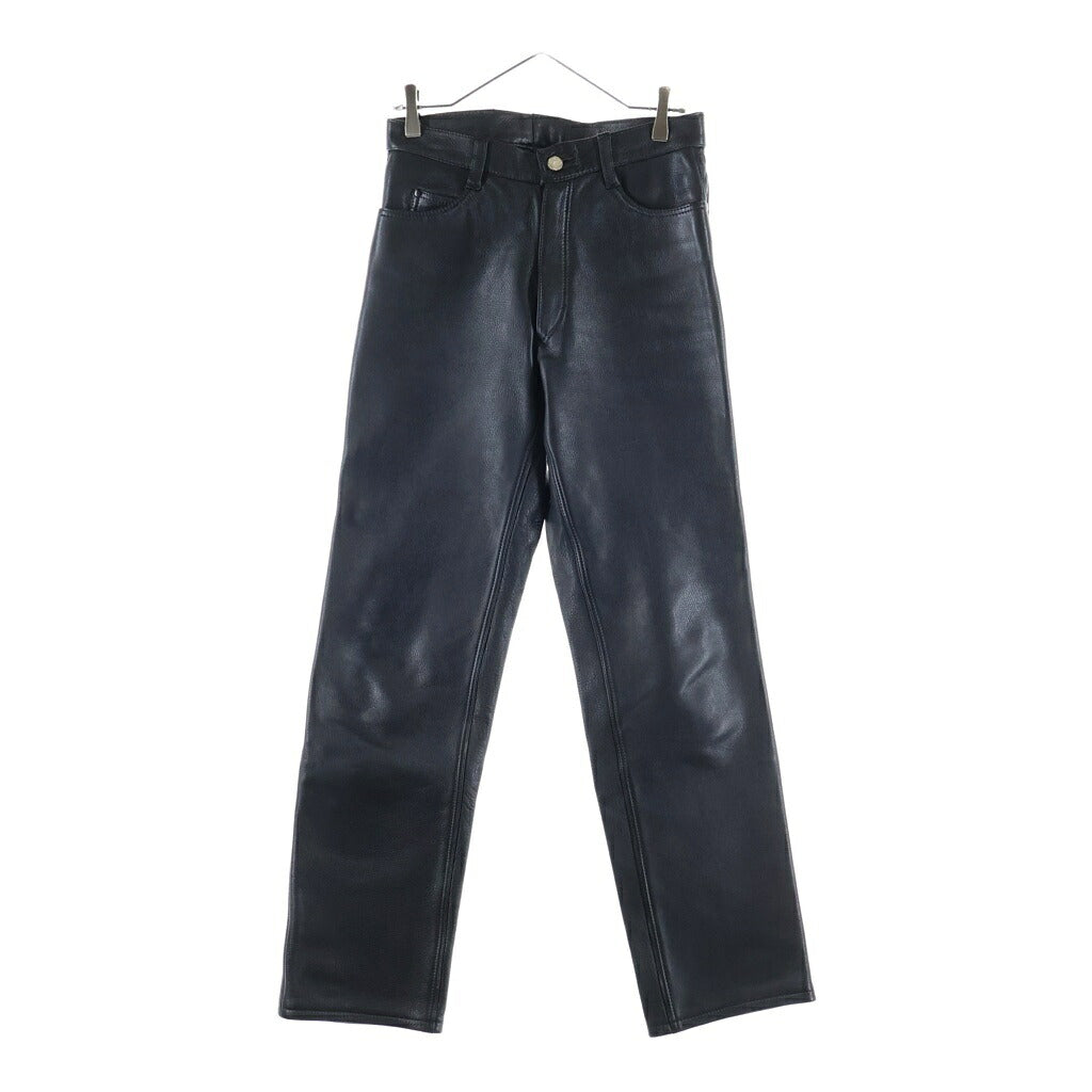 KADOYA(カドヤ) LEATHER STRAIGHT PANTS レザーストレートパンツ ブラック
