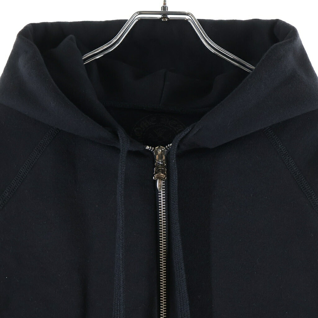 CHROME HEARTS(クロムハーツ) クロスパッチ ダブルジップアップ フーディーパーカー ブラック
