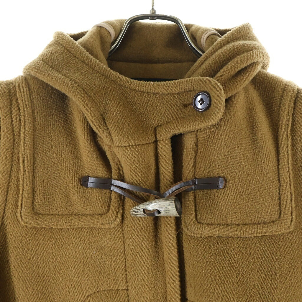 NO BRAND(ノーブランド) 【INVERTERE】 インバーディア ウール フーディー ダッフルロングコート イングランド製 ブラウン 14-020-410-0094-3-0