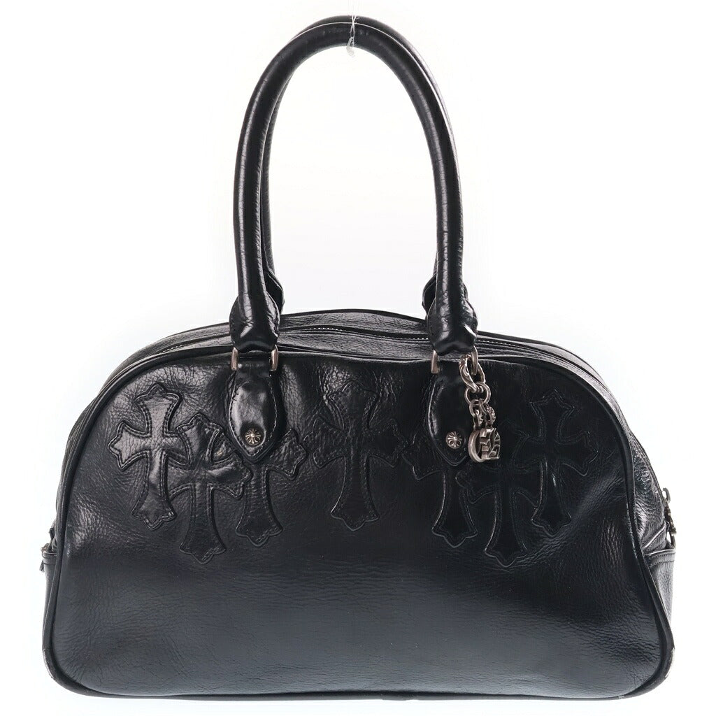 CHROME HEARTS(クロムハーツ) GYM SM ジムバッグ 現行型CHチャーム付きスモールレザーハンドバッグ ブラック