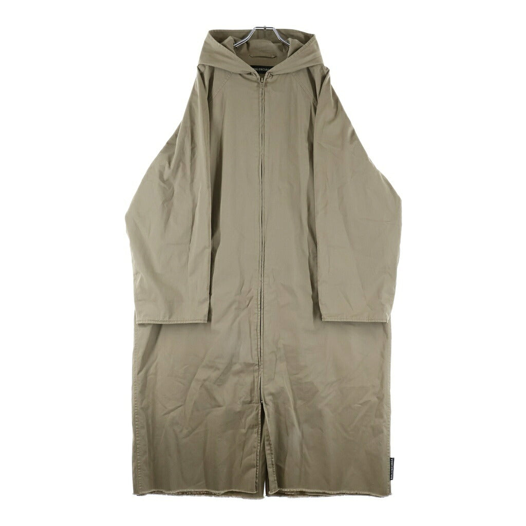 BALENCIAGA(バレンシアガ) フード付き ジップアップ ロングコート ベージュ 602023 TBP01