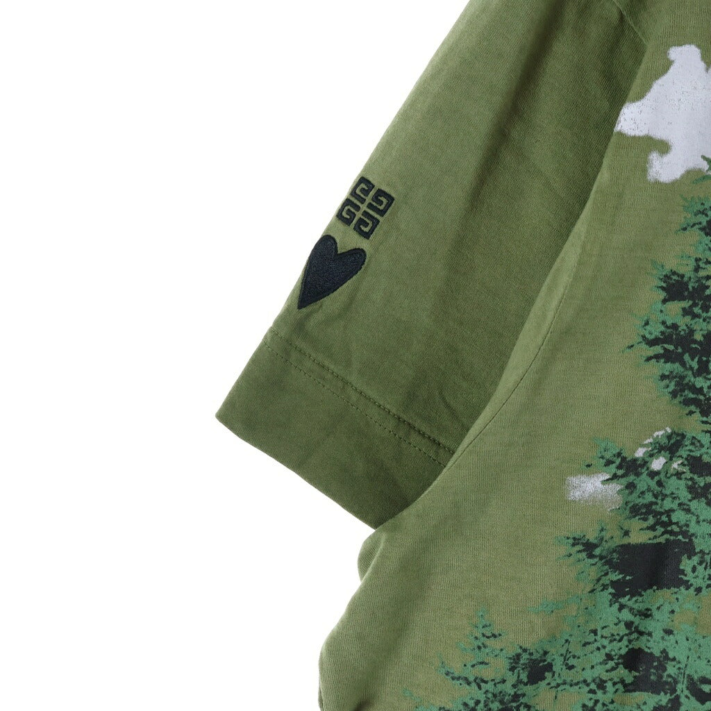 GIVENCHY(ジバンシィ) 両面プリント クルーネック半袖Tシャツ カットソー カーキ BM716N3YGX
