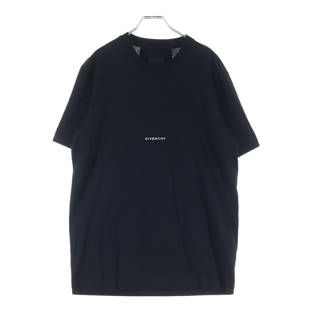 GIVENCHY(ジバンシィ) ×Disney 101Dalmatians 101ダルメシアンバックプリント フロントロゴ刺繍 クルーネック半袖Tシャツ カットソー ブラック BM71E83Y6B