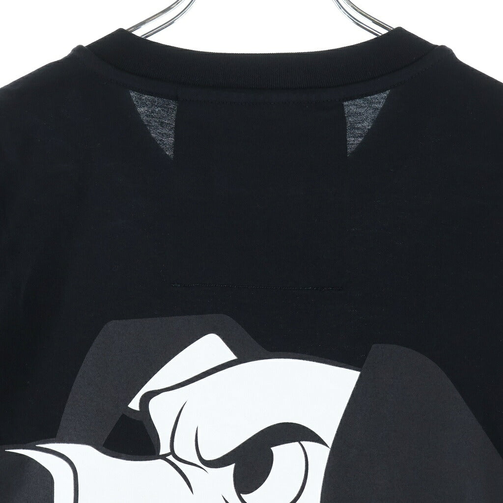 GIVENCHY(ジバンシィ) ×Disney 101Dalmatians 101ダルメシアンバックプリント フロントロゴ刺繍 クルーネック半袖Tシャツ カットソー ブラック BM71E83Y6B