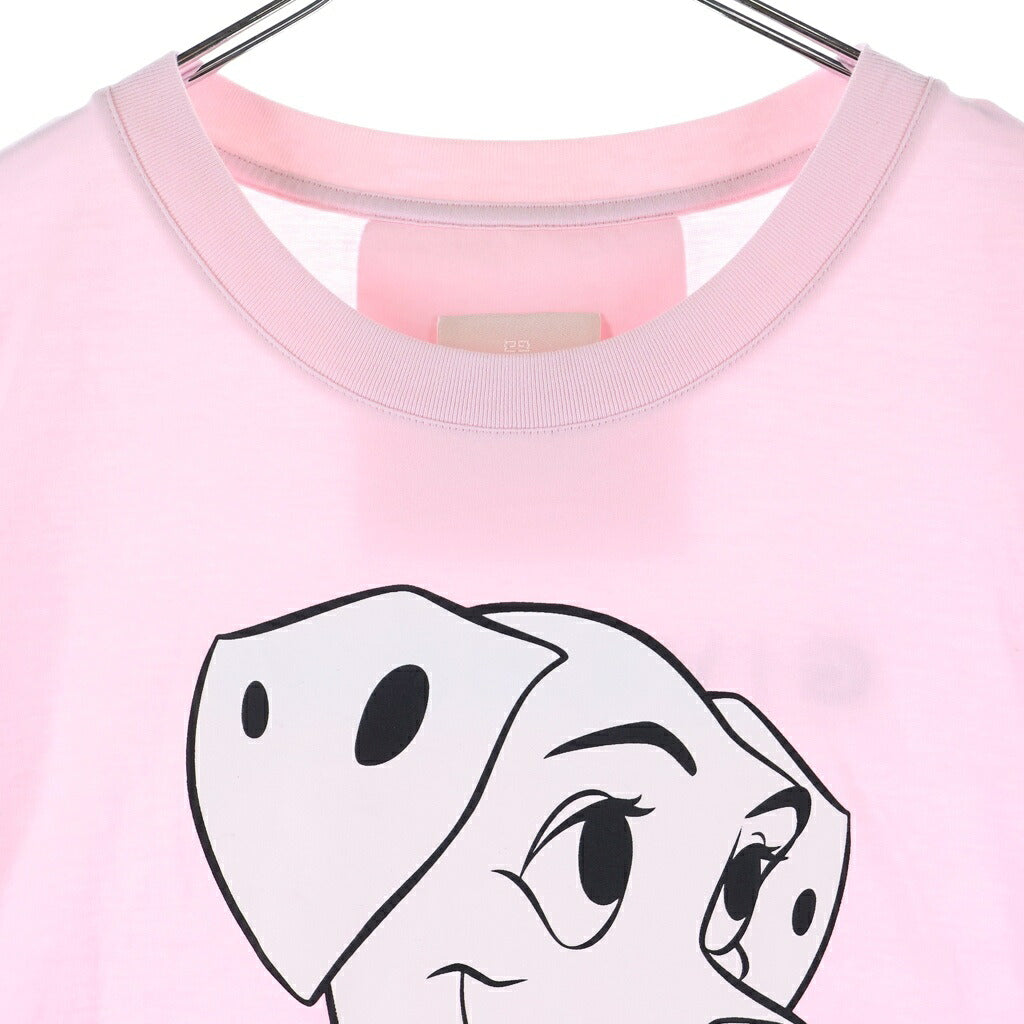 GIVENCHY(ジバンシィ) ×Disney 101Dalmatians 101ダルメシアンプリント クルーネック半袖Tシャツ カットソー ピンク BW707Z3ZAN
