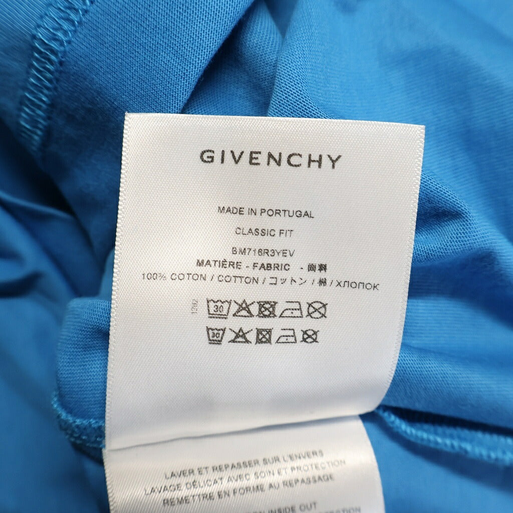GIVENCHY(ジバンシィ) 両面プリント クルーネック半袖Tシャツ カットソー ブルー BM716R3YEV