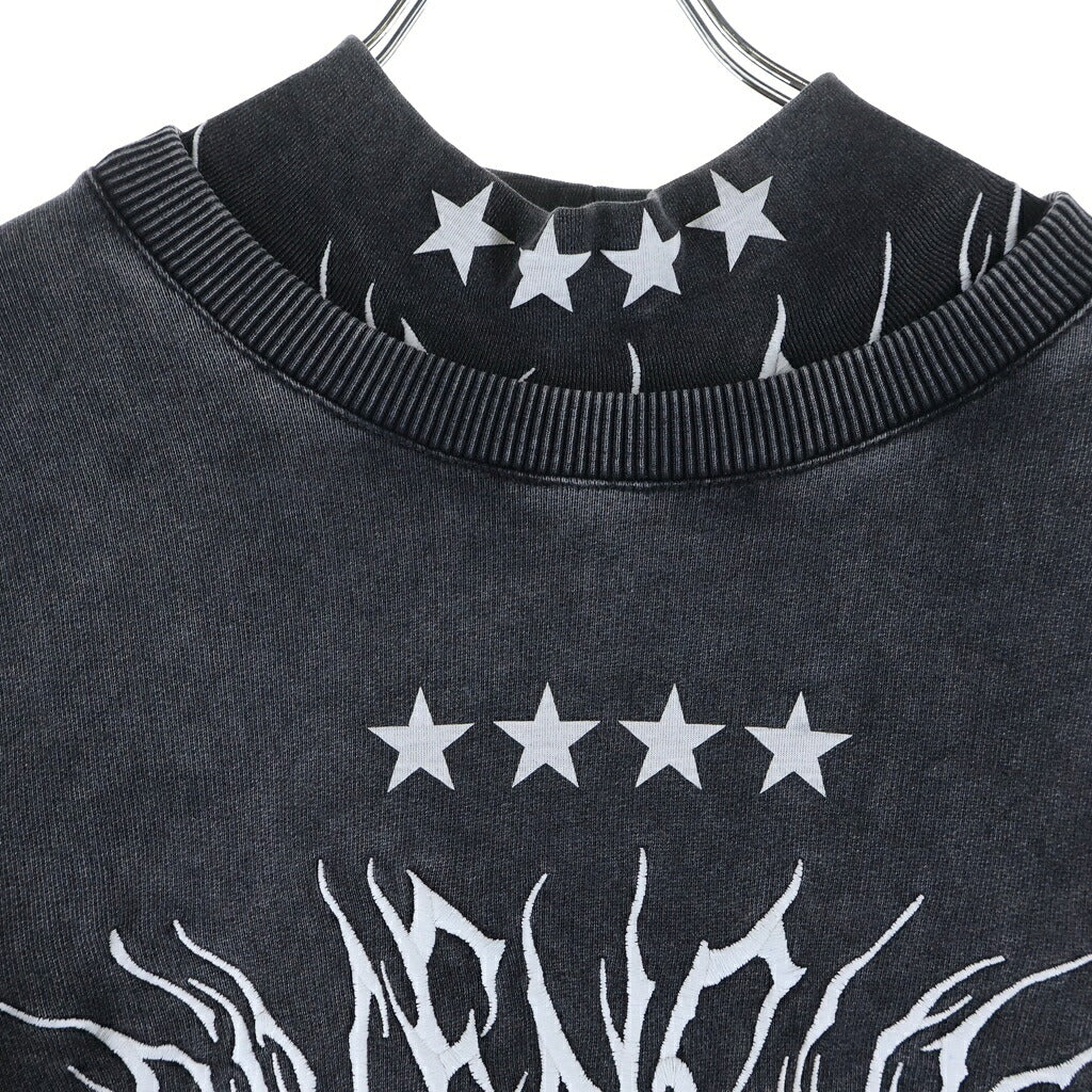 GIVENCHY(ジバンシィ) レイヤード フード付き モックネック ダメージ Tシャツ カットソー ブラック BM71FE3Y8T