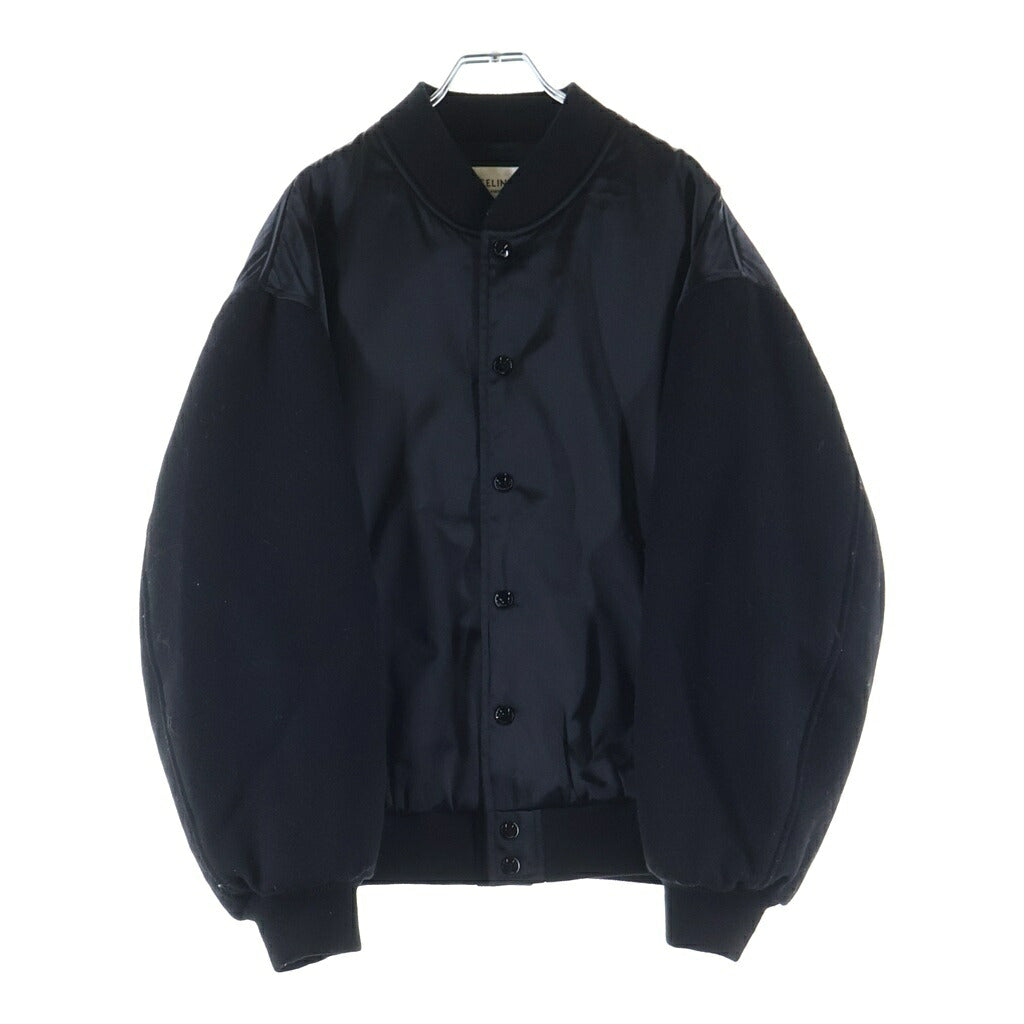 CELINE(セリーヌ) 22AW BOY DOLL TEDDY JACKET IN SATIN NYLON ボーイドール テディジャケット サテン ナイロン ブラック 2W750048S