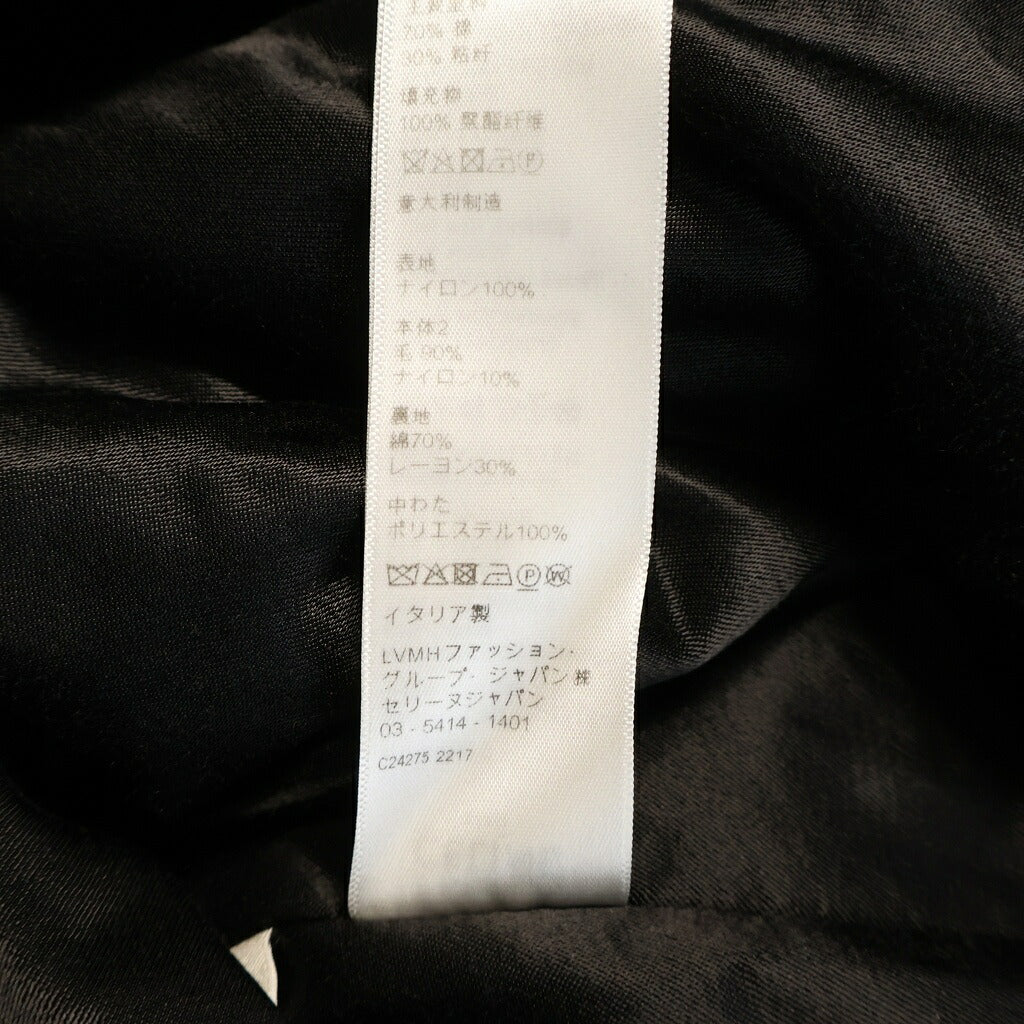 CELINE(セリーヌ) 22AW BOY DOLL TEDDY JACKET IN SATIN NYLON ボーイドール テディジャケット サテン ナイロン ブラック 2W750048S