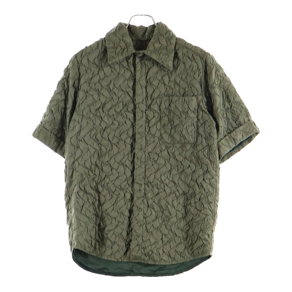 TOGA PULLA(トーガ プルラ) 24SS キルト ショートスリーブ 半袖シャツ グリーン レディース TP242-FJ230