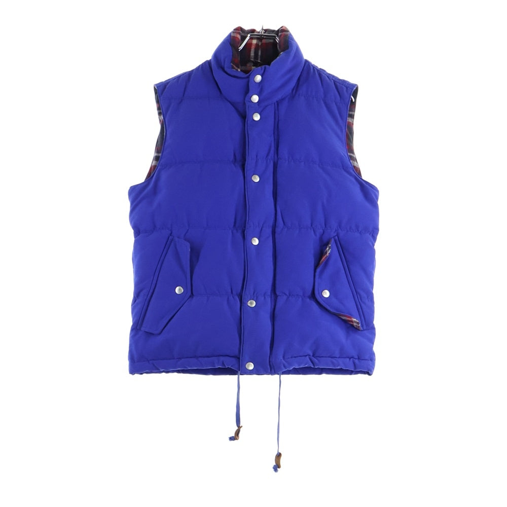 COMME des GARCONS HOMME(コムデギャルソンオム) 11AW 裏地チェック ダウンベスト ブルー HH-V009