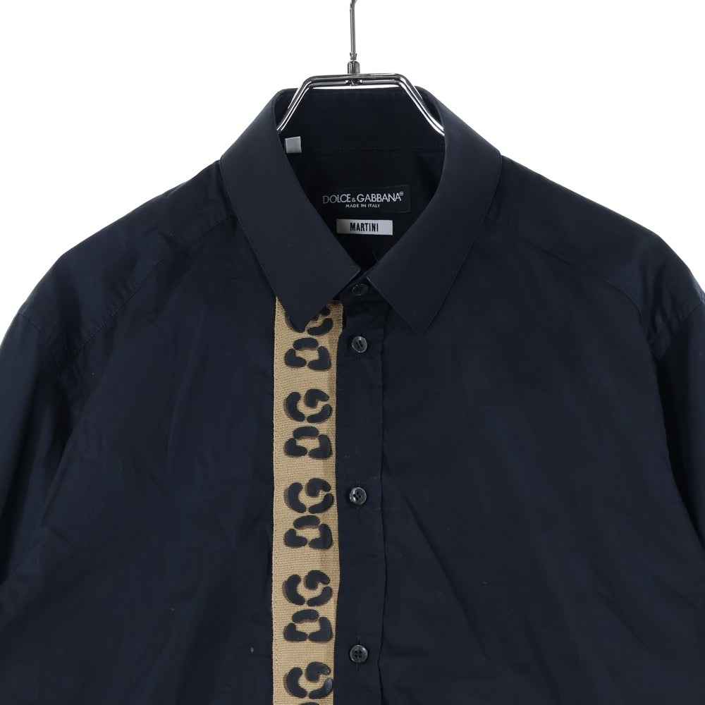 DOLCE & GABBANA(ドルチェアンドガッバーナ) DGロゴテープ ロングスリーブ 長袖シャツ ブラック G5EJ1Z
