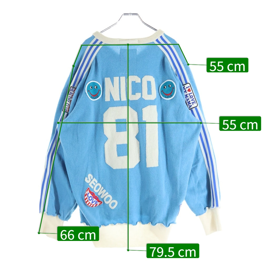 A Love Movement(ア ラブ ムーブメント) VOXXX Vネック カシミア ニットセーター ライトブルー