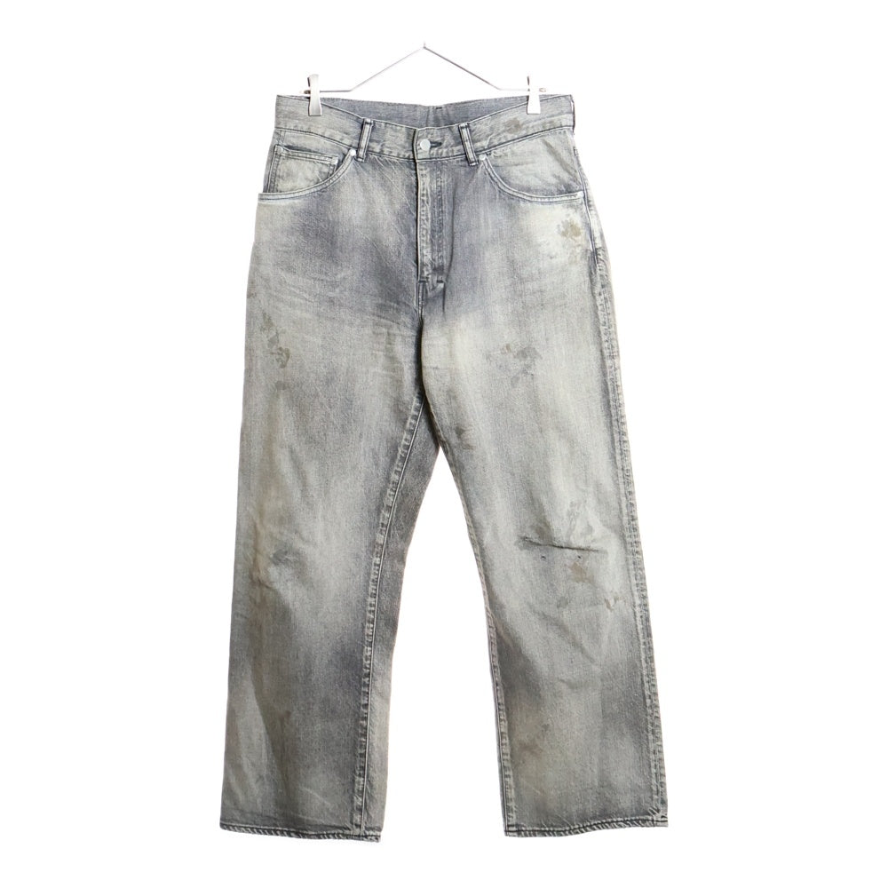 ANCELLM(アンセルム) 23AW AGING BLACK DENIM STRAIGHT 5P PANTS エイジング ストレート 5P デニムパンツ ブラック ANC-PT35-C
