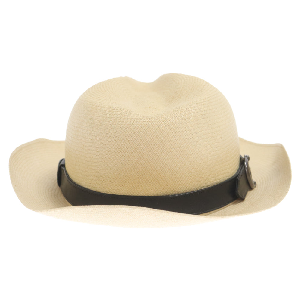 CHROME HEARTS(クロムハーツ) STRAW HAT クラシックオーバルクロス付き ストローハット 麦わら帽子