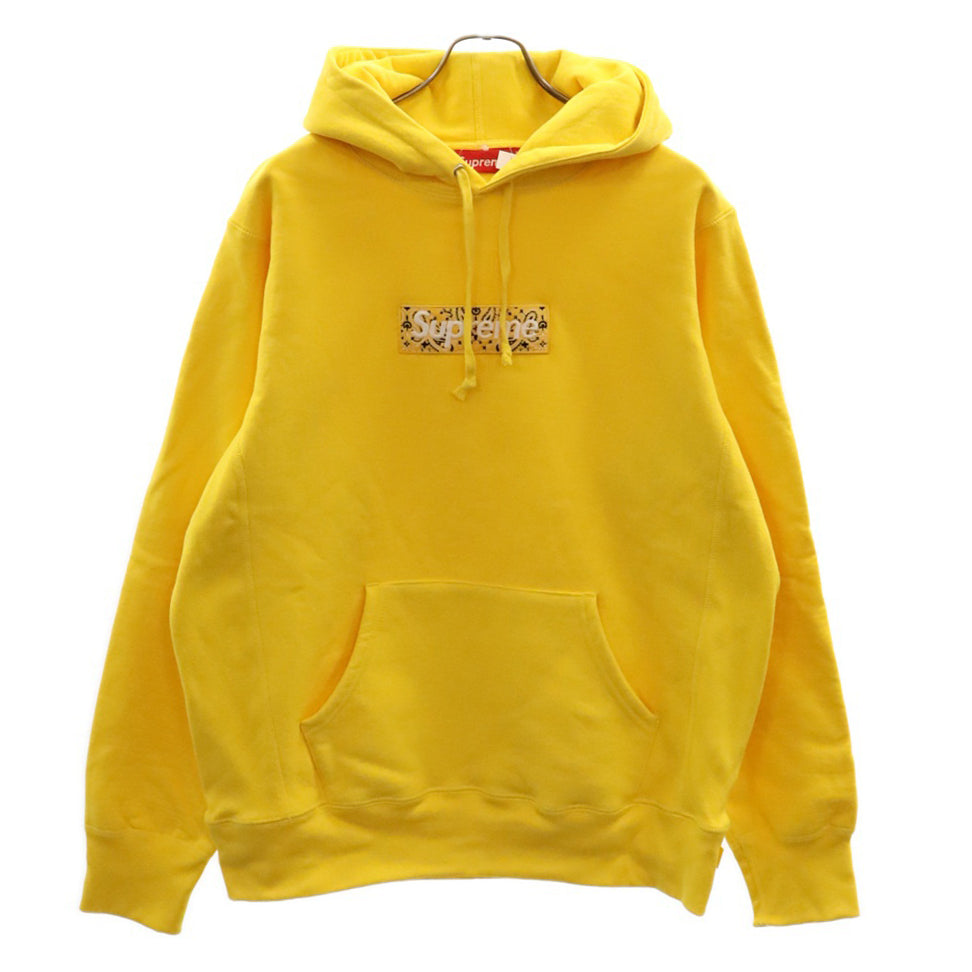SUPREME(シュプリーム) 19AW Bandana Box Logo Hooded Sweatshirt バンダナボックスロゴプルオーバースウェットパーカー フーディー イエロー
