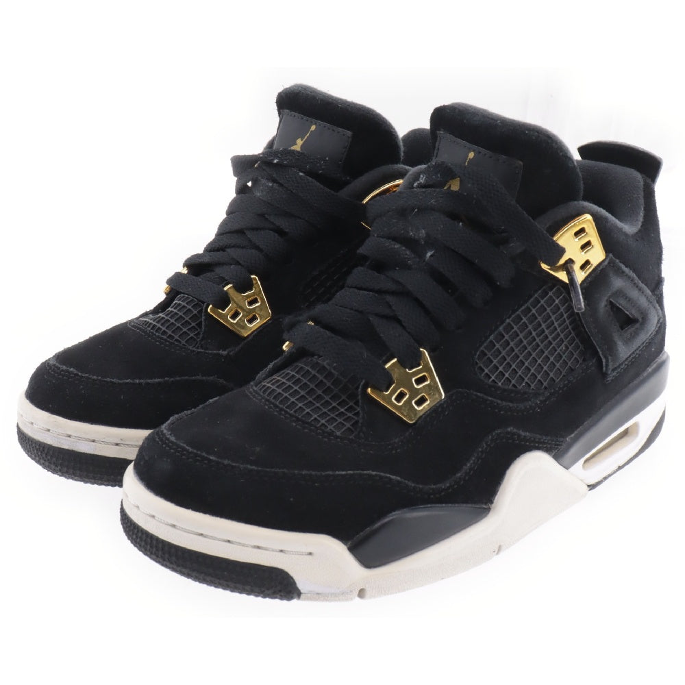 NIKE(ナイキ) AIR JORDAN 4 RETRO ROYALTY GS 408452-032 エアジョーダン4 レトロ ロイヤルティローカットスニーカー シューズ ブラック/ゴールド US4/23cm