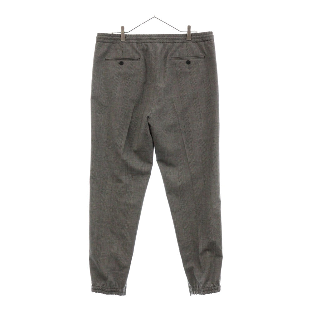 DIOR(ディオール) マイクロ ハウンドトゥース ウールキャンバス トラックパンツ グレー 113C122A4995