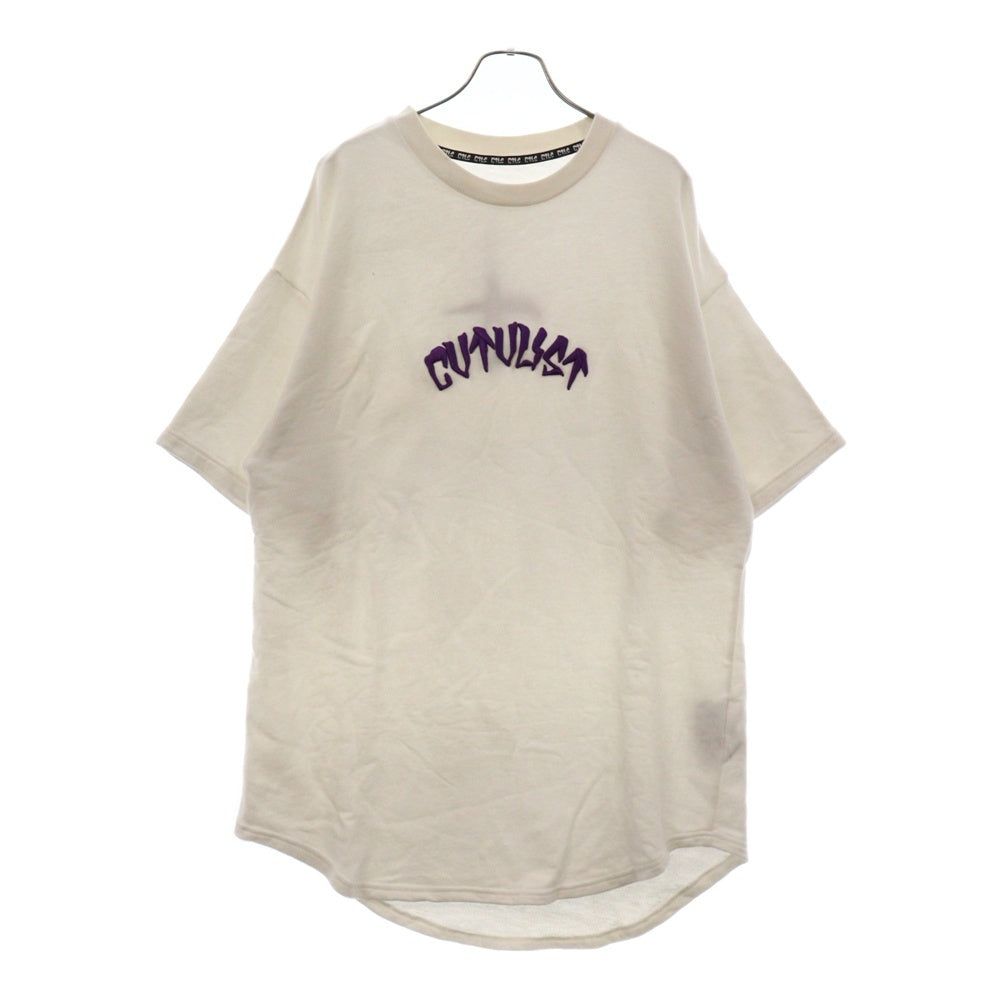 cvtvlist(カタリスト) フロントロゴ刺繍 半袖 スウェットTシャツ ホワイト 2301050301