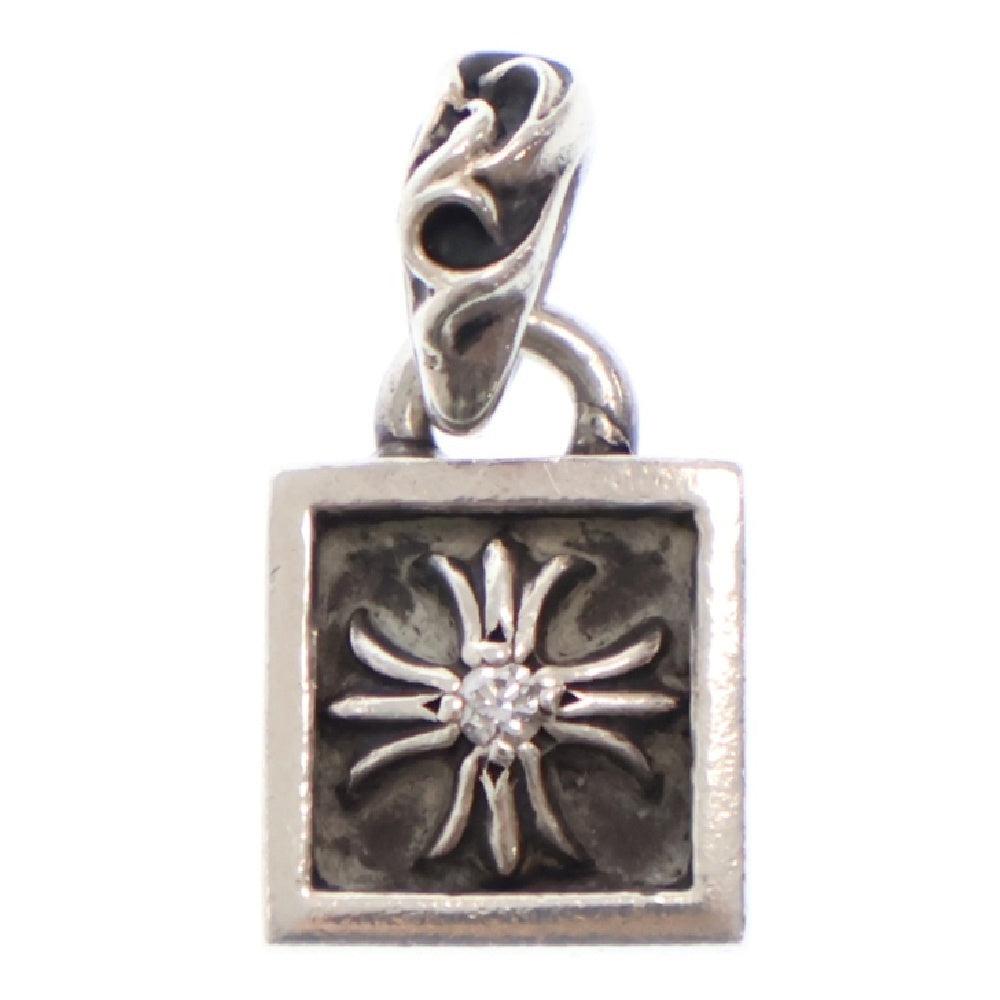 CHROME HEARTS(クロムハーツ) FRAMED CH PLUS 1DIA フレームドCHプラス 1ダイヤ/チャーム/シルバーネックレストップ