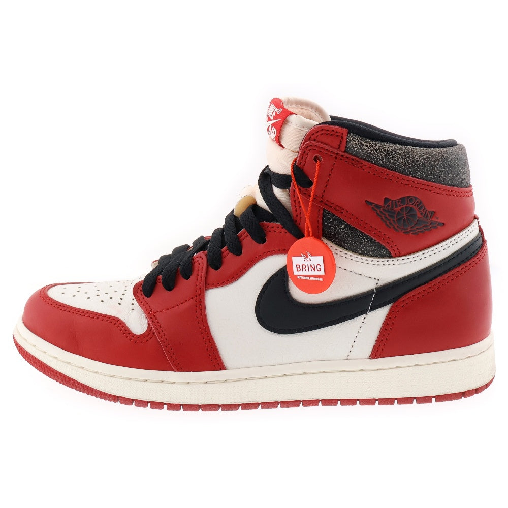 NIKE(ナイキ) AIR JORDAN 1 LOST&FOUND DZ5485-612 エアジョーダン1 ロスト&ファウンド シカゴ ハイカットスニーカー ホワイト/レッド US8.5/26.5cm