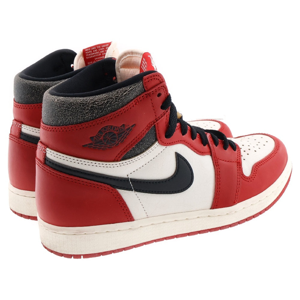 NIKE(ナイキ) AIR JORDAN 1 LOST&FOUND DZ5485-612 エアジョーダン1 ロスト&ファウンド シカゴ ハイカットスニーカー ホワイト/レッド US8.5/26.5cm