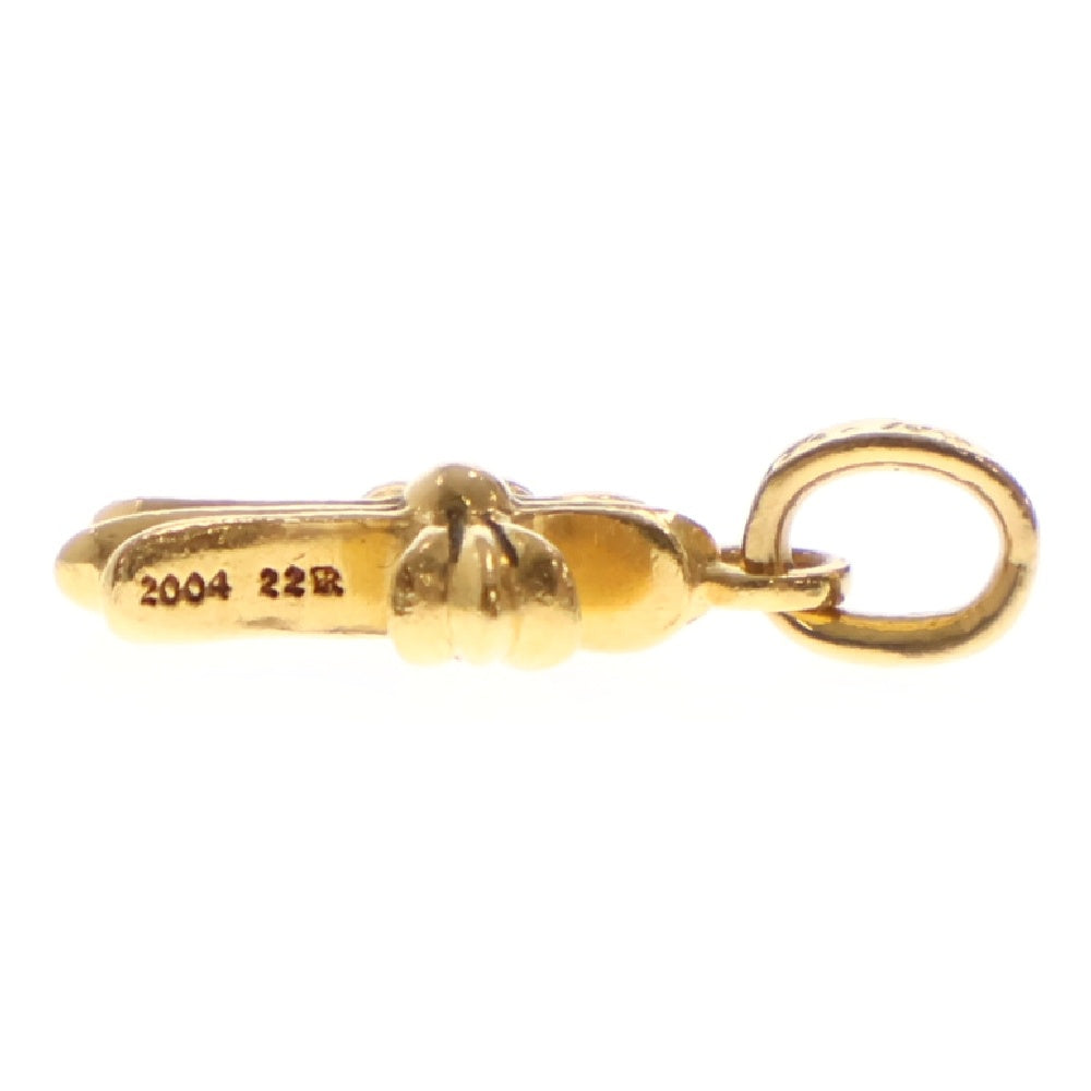 CHROME HEARTS(クロムハーツ) 22K CRS BBYFAT P DMND ベイビーファット PAVEダイヤ チャーム ゴールドネックレストップ