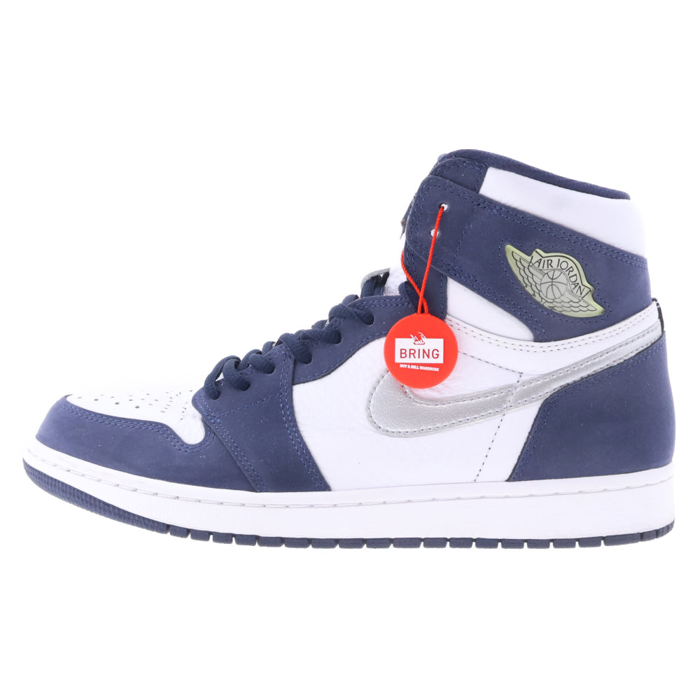 NIKE(ナイキ) AIR JORDAN 1 HIGH OG CO.JP 2020 DC1788-100 エアジョーダン 1 ハイ OG CO.JP2020 ハイカットスニーカー ホワイト/ネイビー US9.5/27.5cm