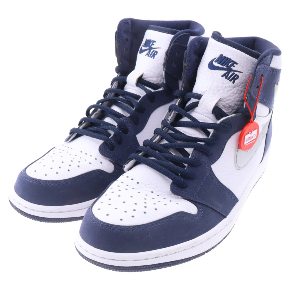 NIKE(ナイキ) AIR JORDAN 1 HIGH OG CO.JP 2020 DC1788-100 エアジョーダン 1 ハイ OG CO.JP2020 ハイカットスニーカー ホワイト/ネイビー US9.5/27.5cm