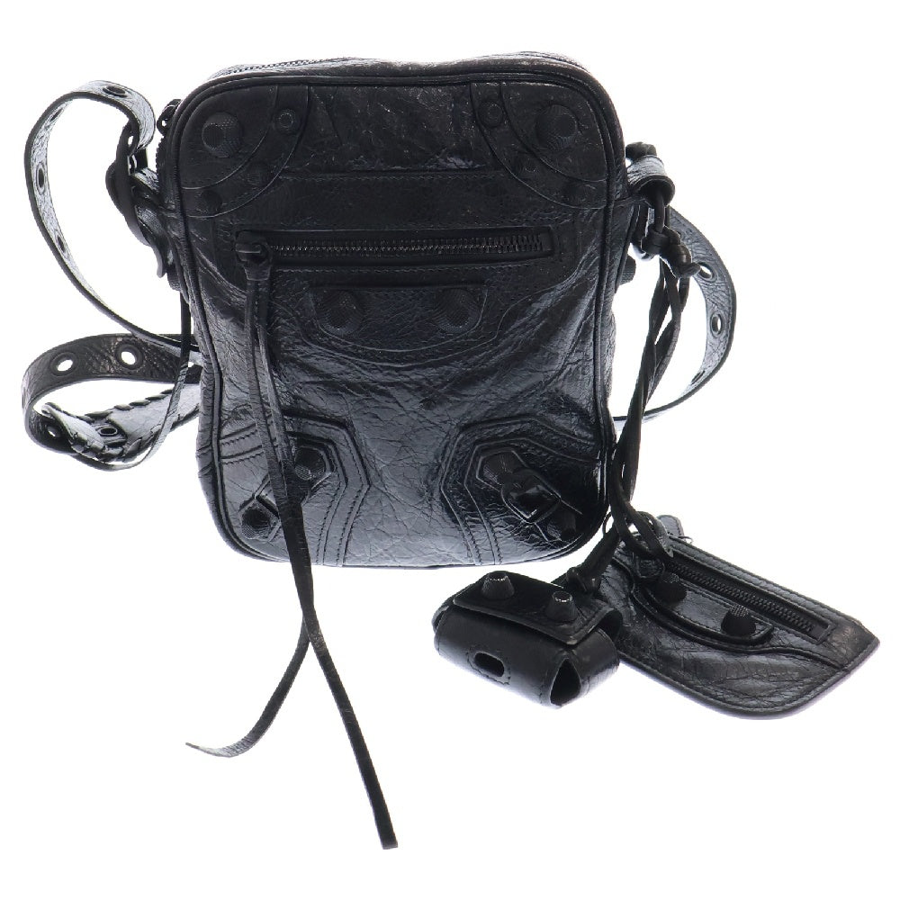 BALENCIAGA(バレンシアガ) LE CAGOLE ル カゴール アリーナラムスキン クロスボディバッグ ショルダーバッグ 719065 ブラック