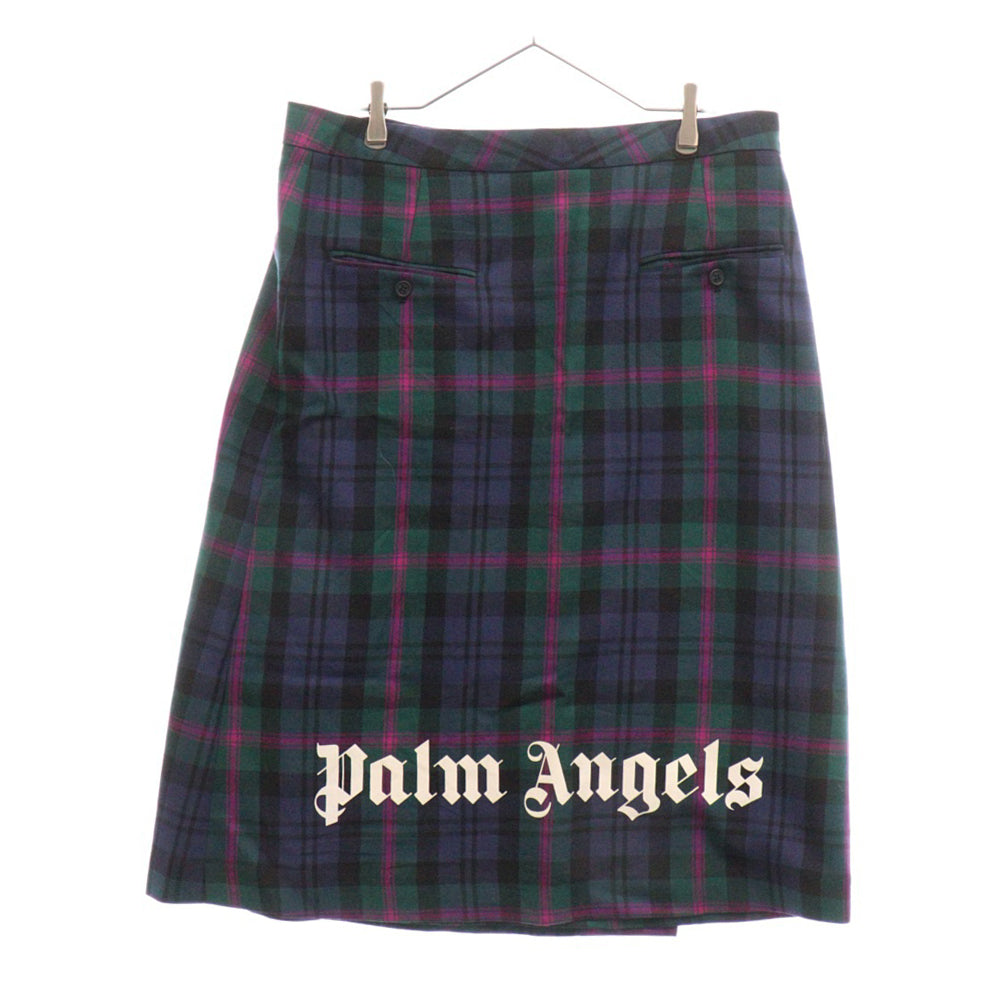 Palm Angels(パームエンジェルス) チェックロングスカート PMCC001F17280049 グリーン調 レディース