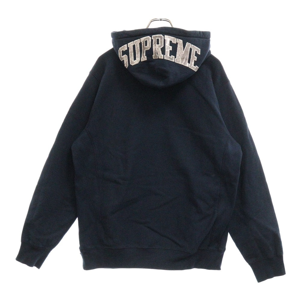 SUPREME(シュプリーム) 19SS Sequin Arc Hooded Sweatshirt シークインアーチスパンコールフーデッドスウェットプルオーバーパーカー ブルー