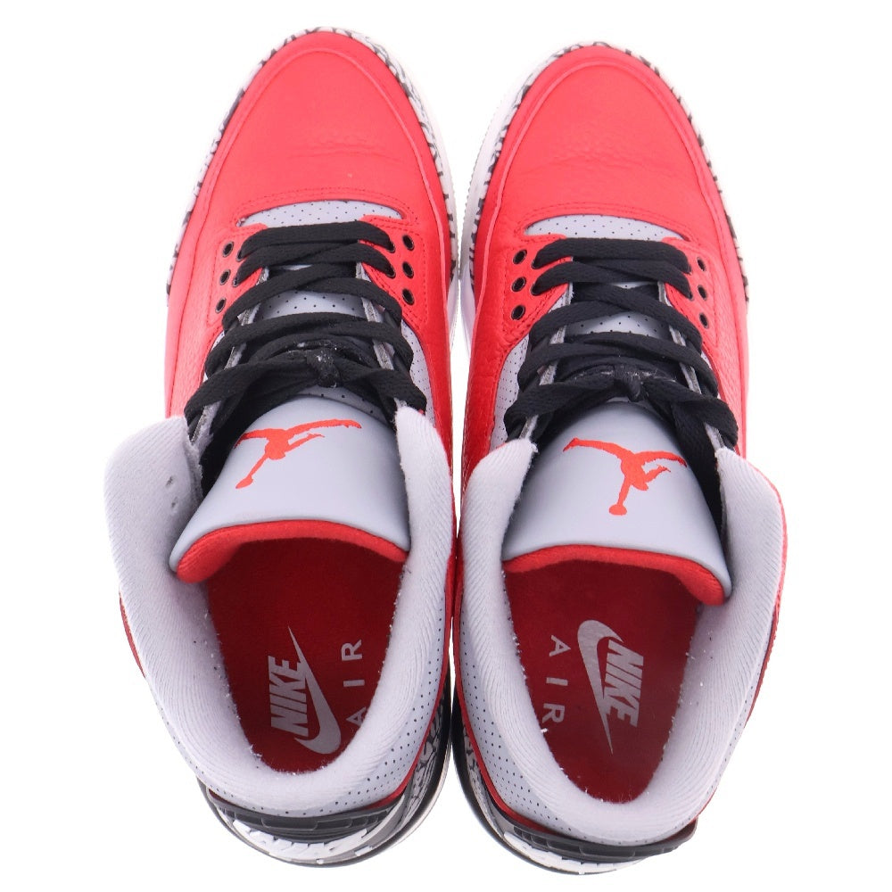 NIKE(ナイキ) AIR JORDAN 3 RETRO SE UNITE FIRE RED エアジョーダン3 ユナイトファイアレッド ミッドカットスニーカー レッド US9.5/27.5cm CK5692-600