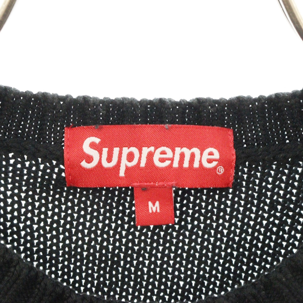 SUPREME(シュプリーム) 20SS Back Logo Sweater バックロゴクルーネックニットセーター ブラック
